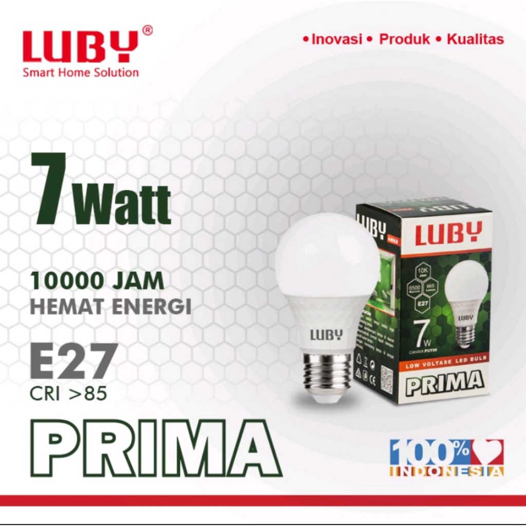 Luby Prima Lampu Bohlam LED 5watt / 5watt LED BULB GARANSI / Lampu LEDSuper