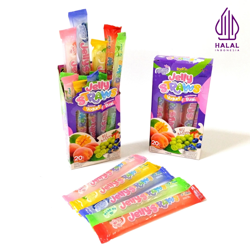 

KioKio Jelly Straws Sedotan Yogurt HALAL 20pcs 400gr BOX