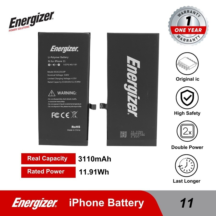 Batre Baterai Energizer - Battery iPhone 11 / 11 Pro / 11 Pro Max Original