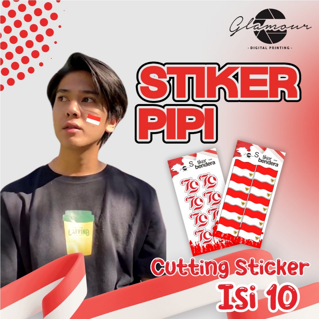 

Stiker Pipi Bendera 10 pcs / Stiker Merah Putih / Stiker Bendera Tempel Pipi SUDAH CUTTING