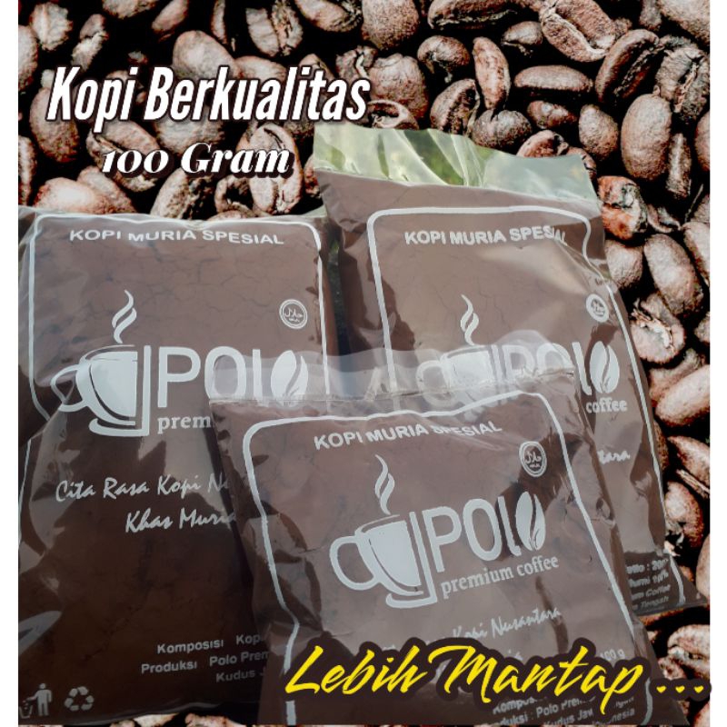 

POLO Kopi Robusta Kopi Hitam Muria 100% Kopi Murni 100 gr