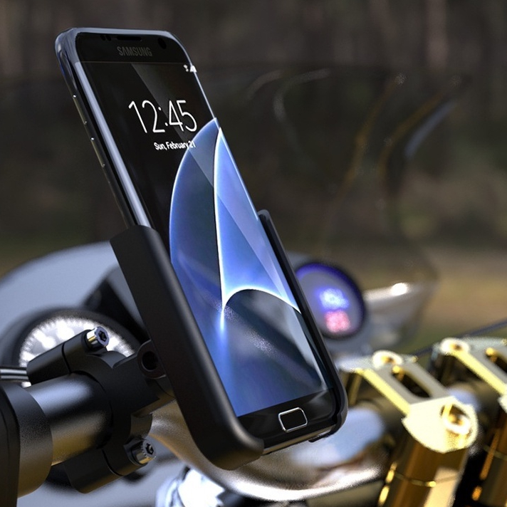 BHX3 - Phone Holder HP Motor Dudukan Handphone Stang Motor Sepeda Stand Honda Yamaha Bracket Grab Go