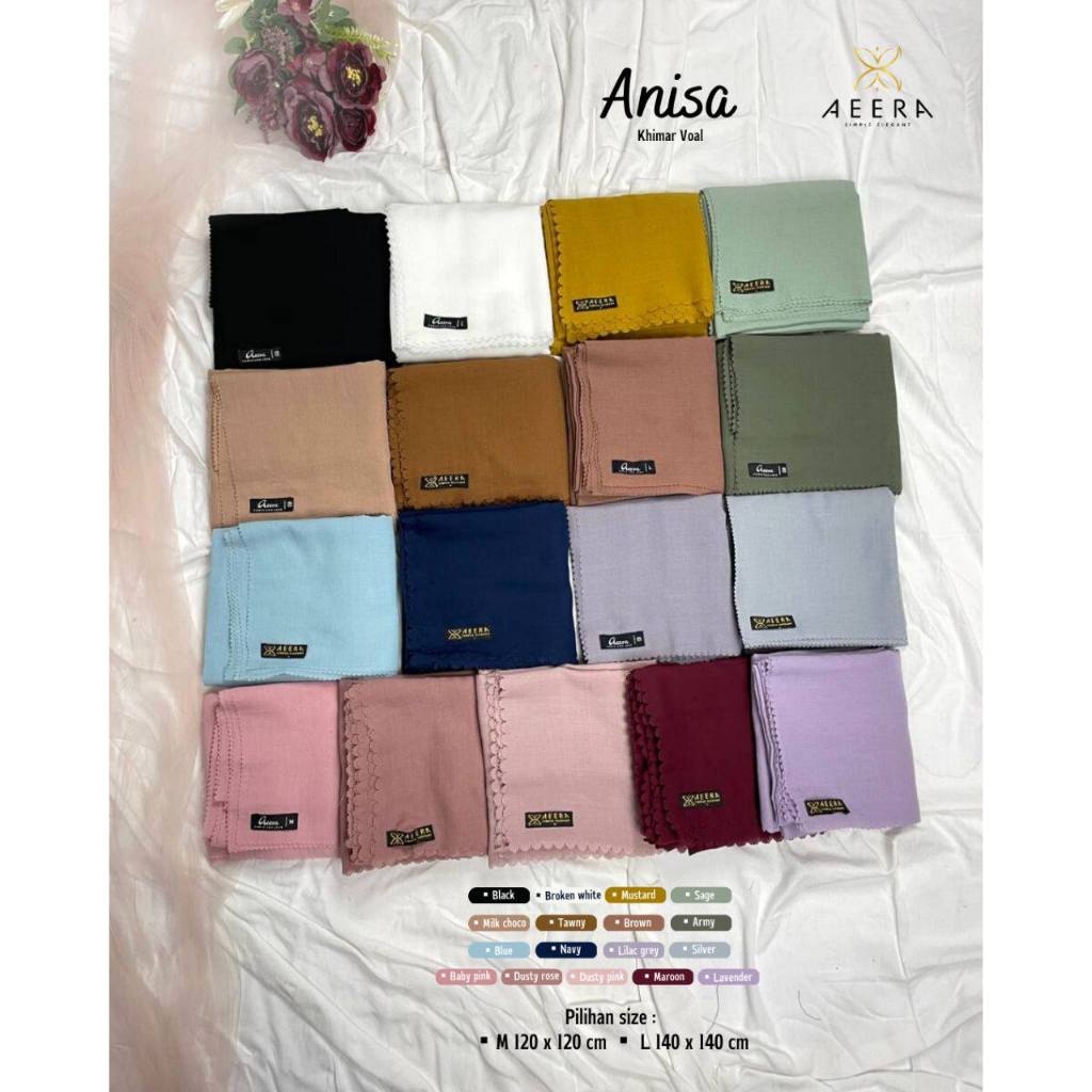 Scarf hijab segiempat jumbo polos laser cut bahan paris premium anisa voal by aeera