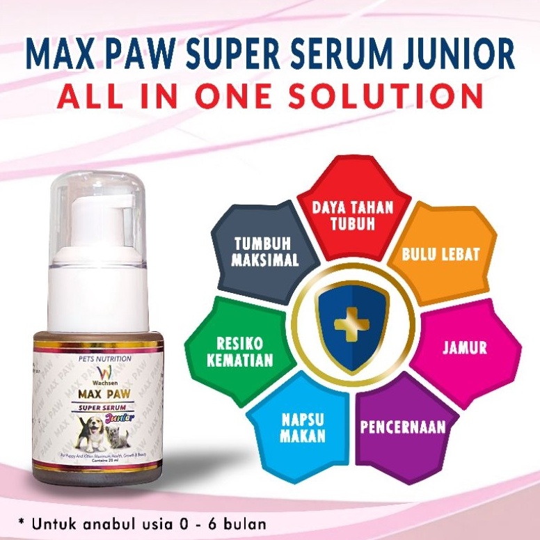 KODE K13Y Max Paw Junior Vitamin Anak Kucing Anjing Pertumbuhan Sakit Napsu Makan Bulu Rontok Bulu K