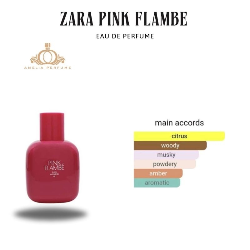 perfume refil zara pink flambe for women