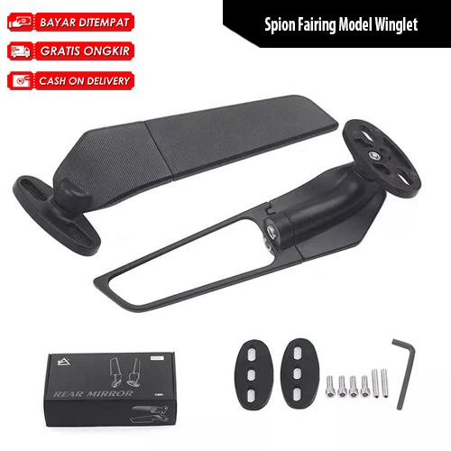Spion Winglet Fairing untuk Motor Sport / Rear Mirror Stealth Full CNC R15 R25 CBR GSX ZX25R Ninja D