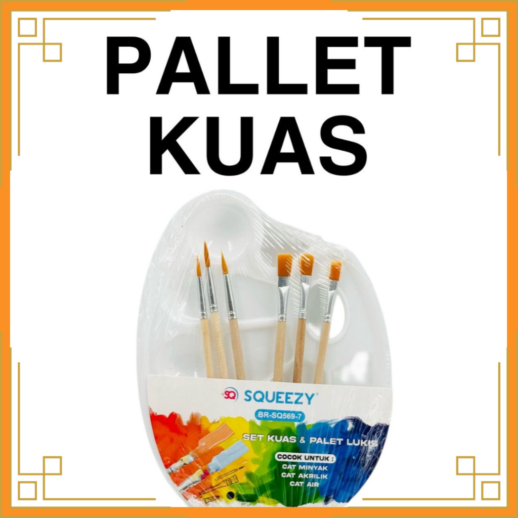 

SQUEEZY Kuas set + palet cat air BR-SQ569-7