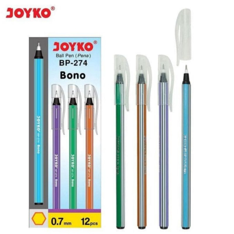 

Pulpen Pena Ball Pen Joyko BP-274 Bono 1 Pack 12 Pcs 0.7 mm