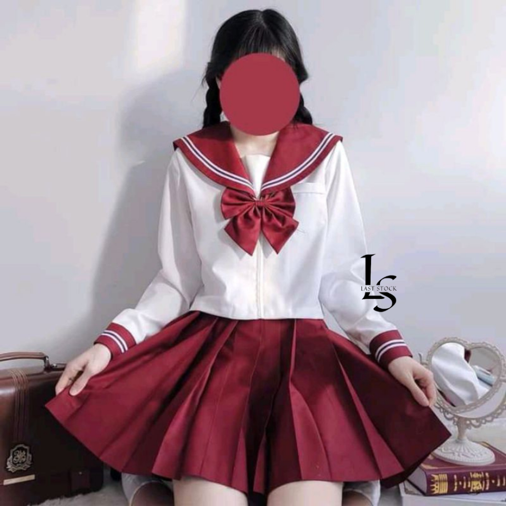 SEIFUKU SET - SERAGAM SEKOLAH JEPANG - KOSTUM ANIME - UKURAN S sampai 7XL