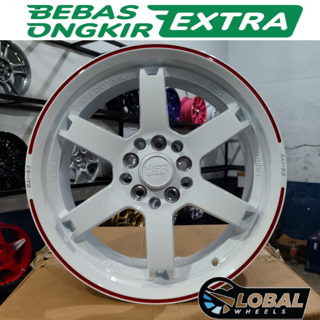 HSR velg mobil ring 18 lebar 8 et 45 warna putih |velg mobil new veloz xenia sienta ertiga dll