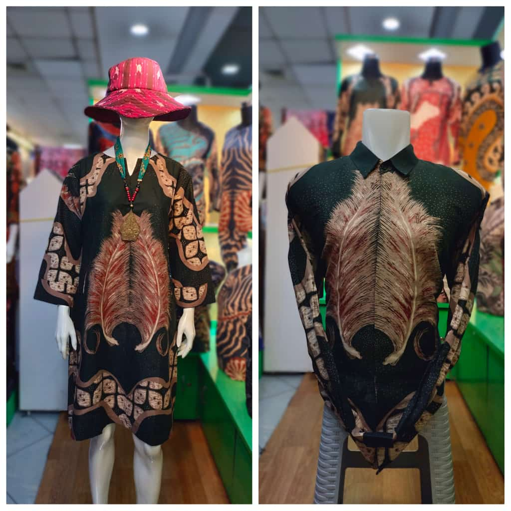 One Set Kemeja dan Tunik Batik Kekinan