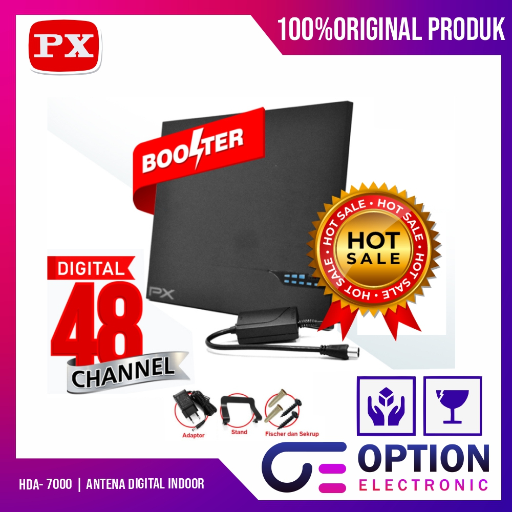 PX HDA7000 / HDA-7000 ANTENA TV DIGITAL INDOOR BOSTER GARANSI RESMI