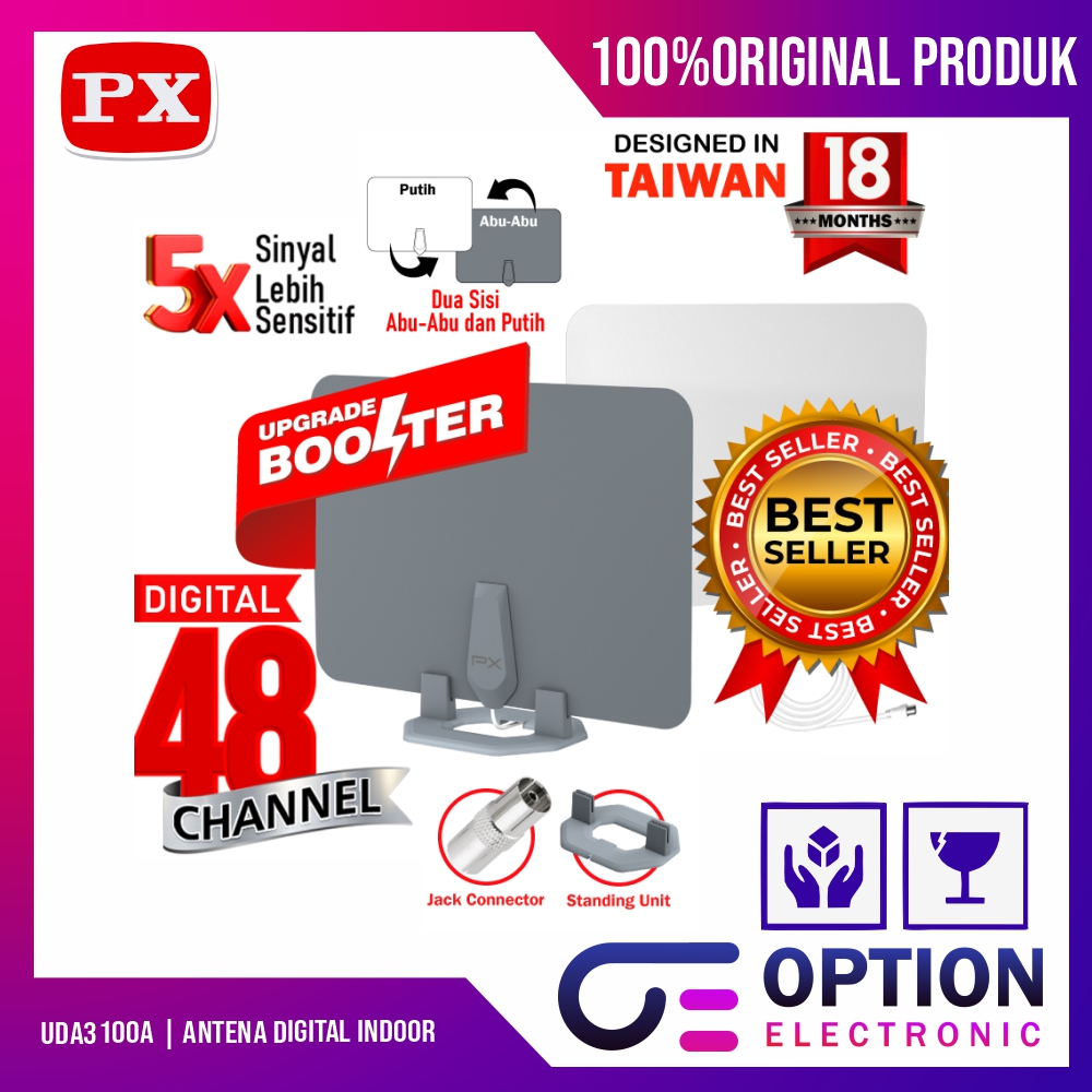 PX UDA3100A / UDA-3100A ANTENA TV DIGITAL INDOOR  BOOSTER ORIGINAL