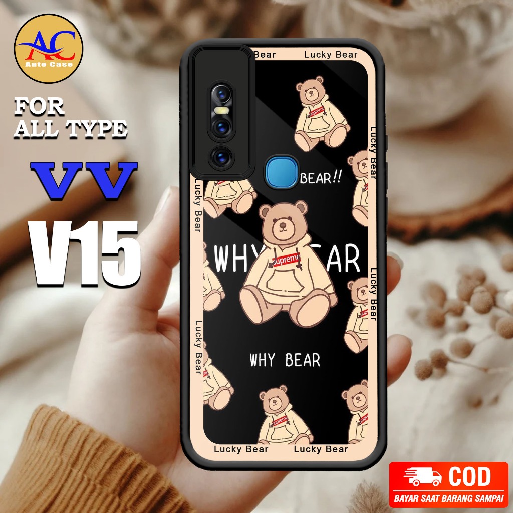 Case VIVO V15 Auto Case Motif [ BEAR ] Case Hp Glossy Casing Hape Hardcase Case Keren BISA COD