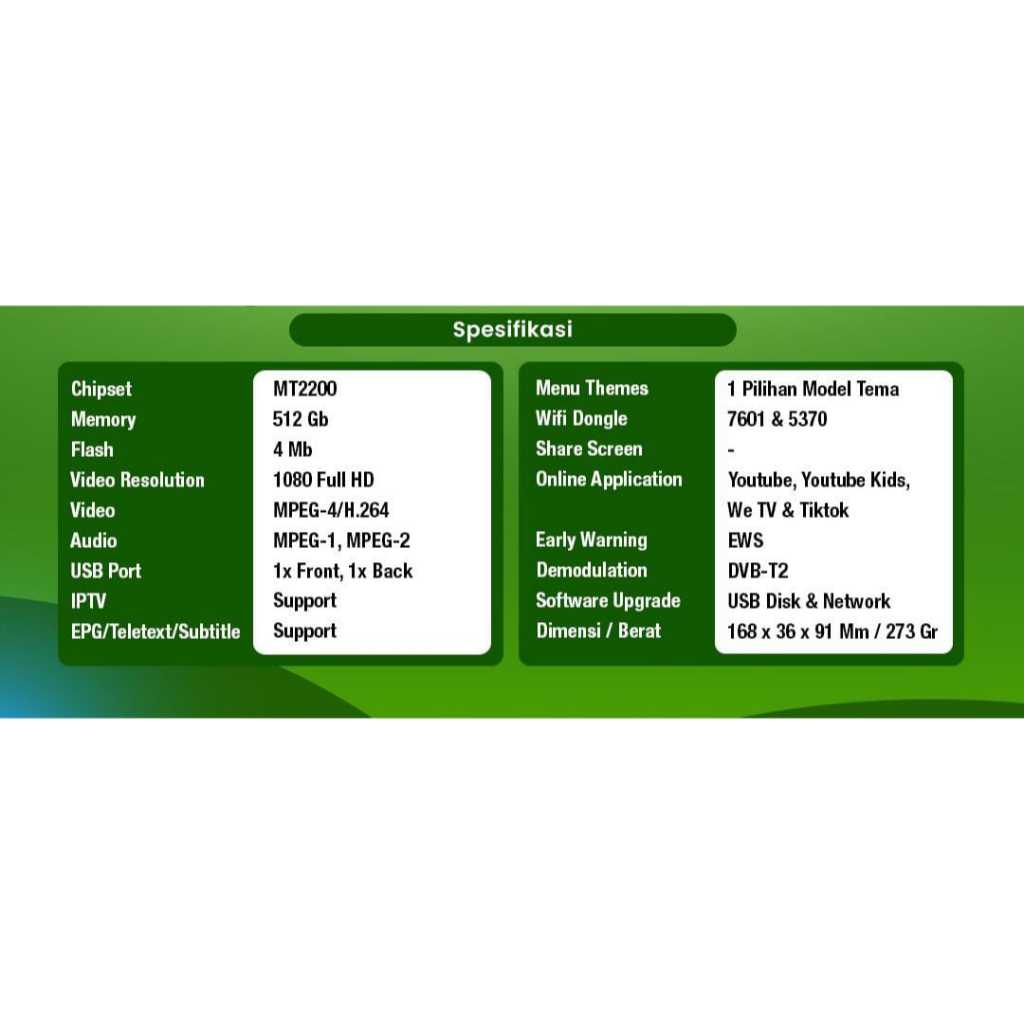 RK Set Top Box DVB T2 Matrix Burger