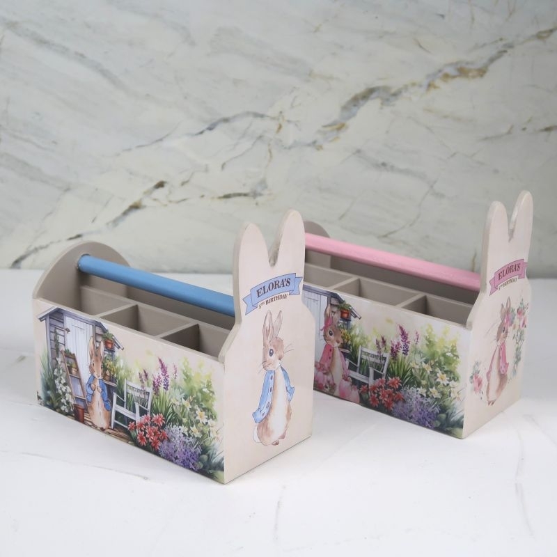 

BUNNY PENCIL CASE Kotak Pensil Kayu TEMPAT ALAT TULIS CUSTOM