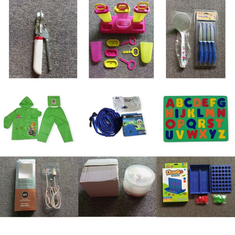 PRELOVED & NEW | BARANG CAMPUR OBRAL MURAH | SELANG | MAINAN EDUKATIF | ATK | JAS HUJAN | PRINTILAN 