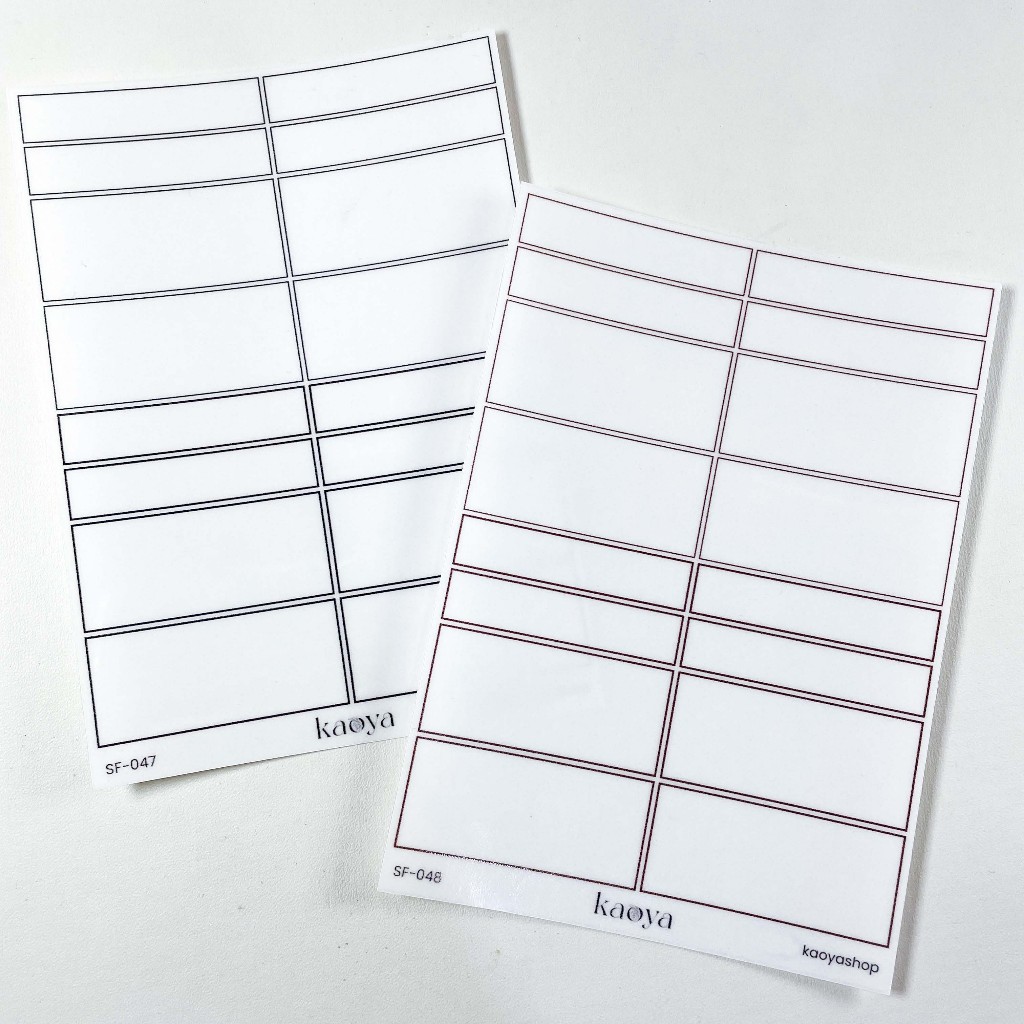 

Simple Frame Sticker: Rectangle Stiker Journal Jurnal Scrapbook DIY Bujo Dekorasi Toploader by KaoyaShop