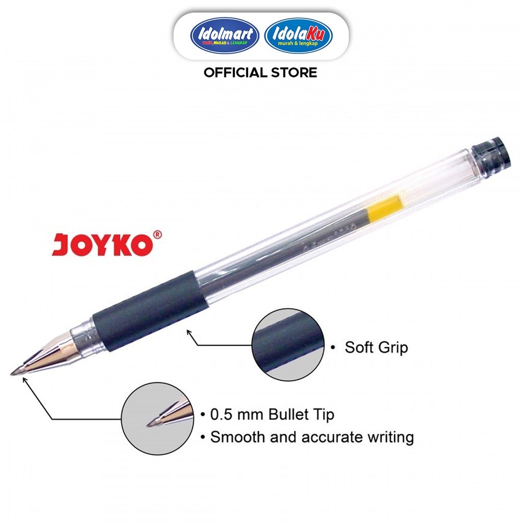 

Pen Gel Joyko Jk-100 Pulpen Hitam Harga 1 Pcs
