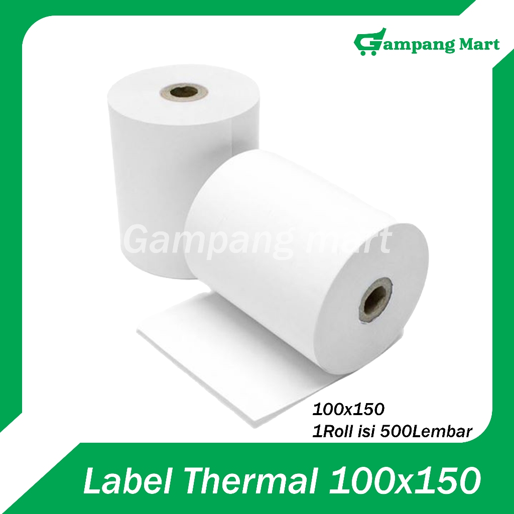 

STICKER THERMAL/KERTAS THERMAL/LABEL PENGIRIMAN [100X150 MM [A6] ISI 500 LEMBAR