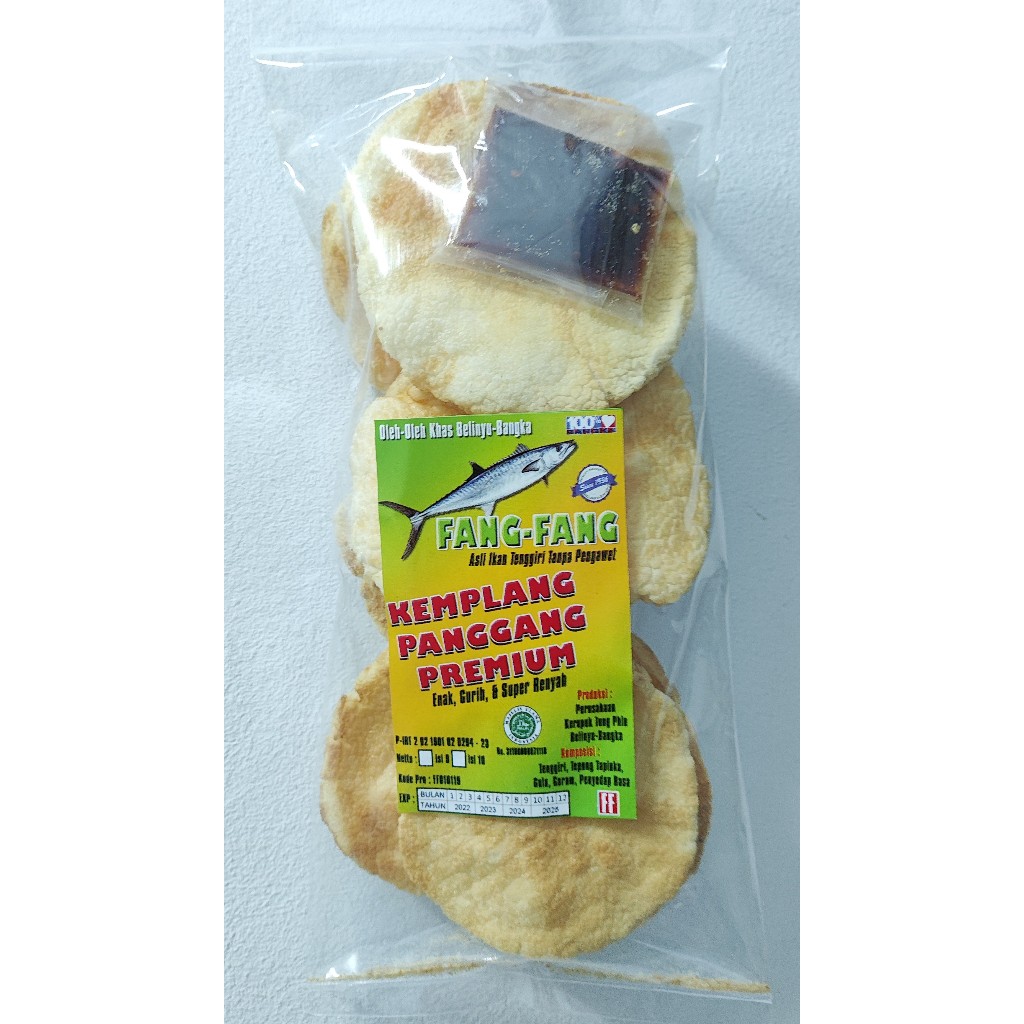 

KEMPLANG PANGGANG PREMIUM IKAN TENGGIRI KHAS BANGKA - BELINYU (MERK FANG-FANG) (ORIGINAL)