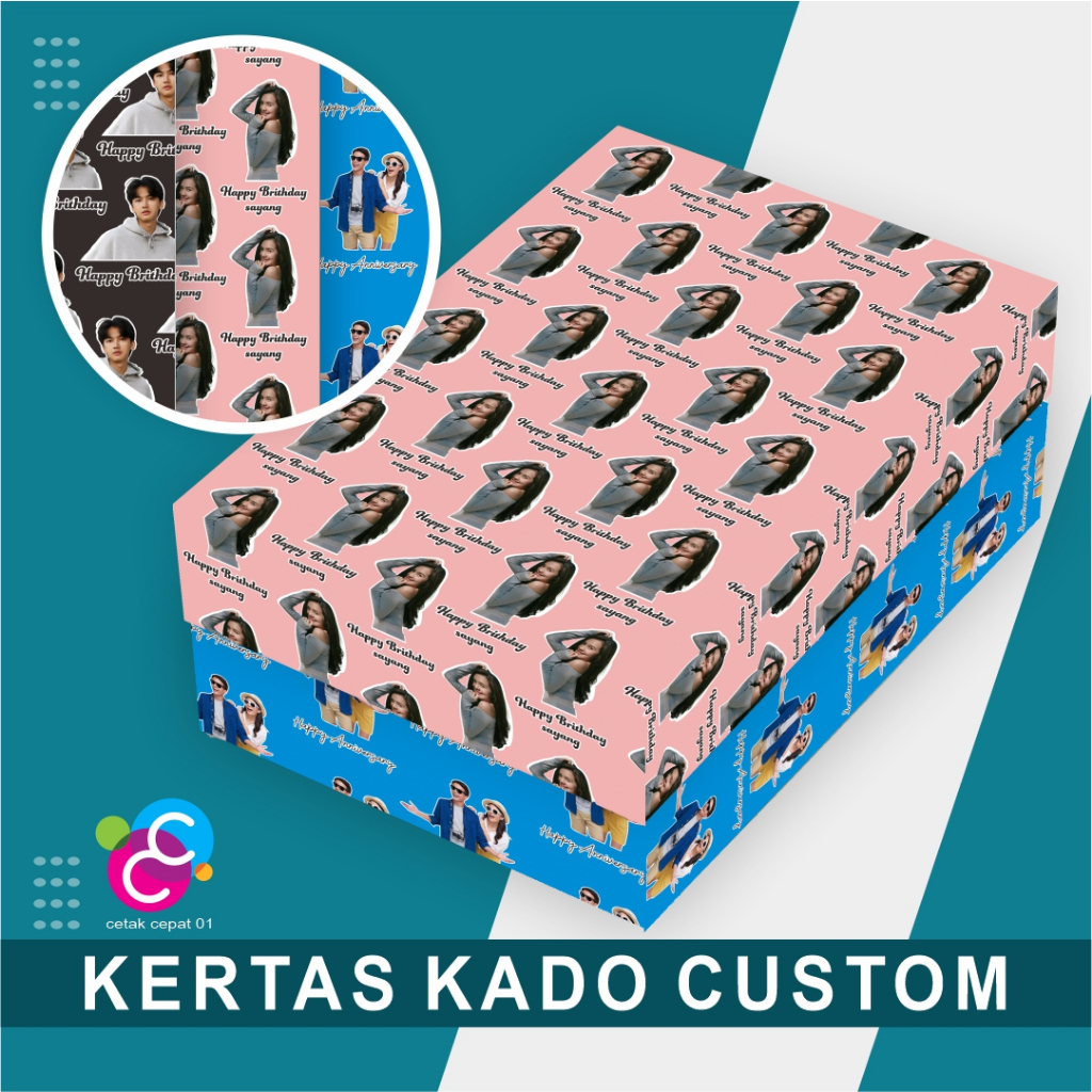 

Cetak Kertas Kado Custom Muka Sendiri Kostum Wrapping Paper Wajah Polos