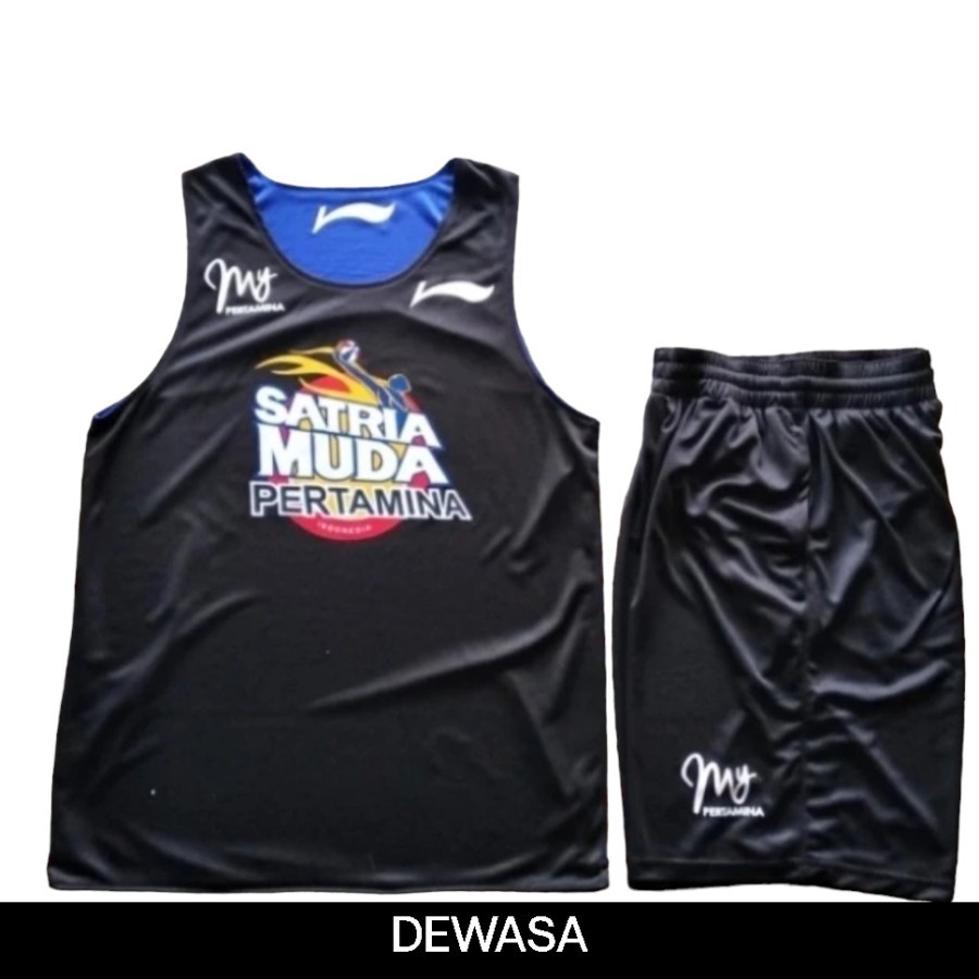 JERSEY BASKET SATRIA MUDA PERTAMINA JERSEY TRAINING OLAHRAGA BASKET SETELAN PRIA/WANITA