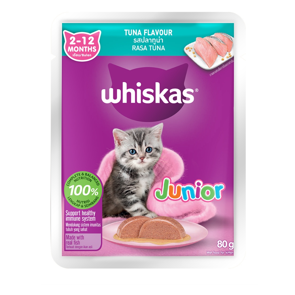 Whiskas Junior Pouch - Makanan Basah Kucing