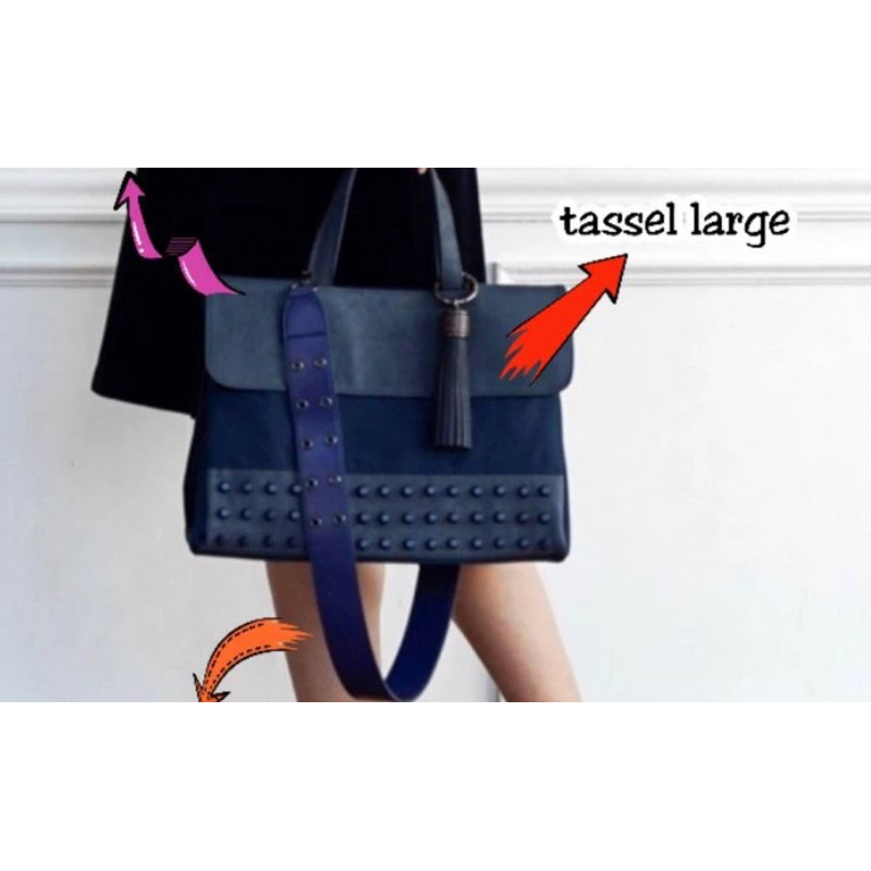 preloved kwani bag navy stude