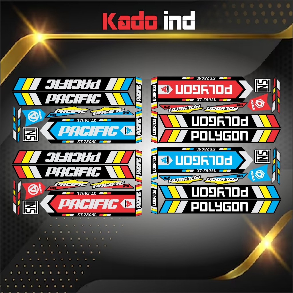 stiker decal sepeda bmx 20 pacific Polygon XT