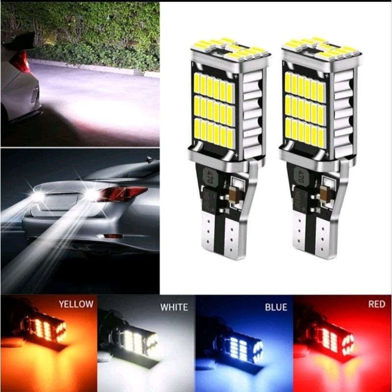 LAMPU SEN DAJJAL SENJA LAMPU KOTA T10 T15 45 SMD T15 45 TITIK W16W LAMPU MUNDUR LAMPU DAJJAL SEPASAN
