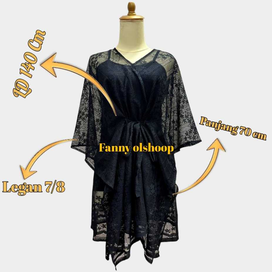 Outer pita malika kebaya cantik kebaya bridesmaid lamaran wisuda hitam