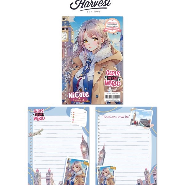 

Terbaik Loose Leaf Kertas Binder Harvest A5 Girls of The World London