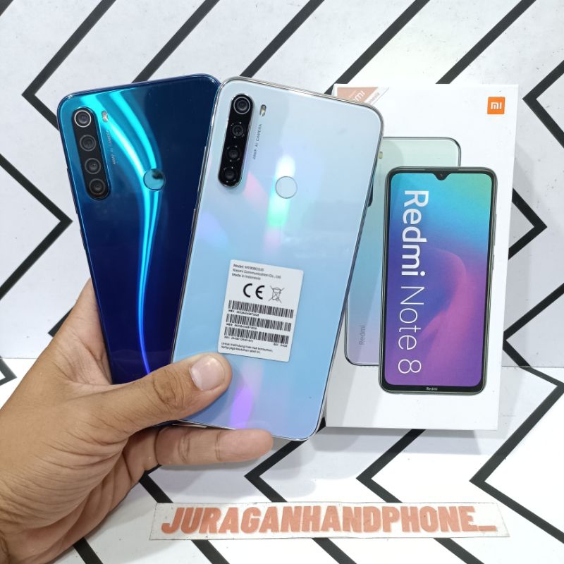 Redmi Note 8 3/32GB + 4/64GB Hp Second Seken Bekas Fullset Batangan