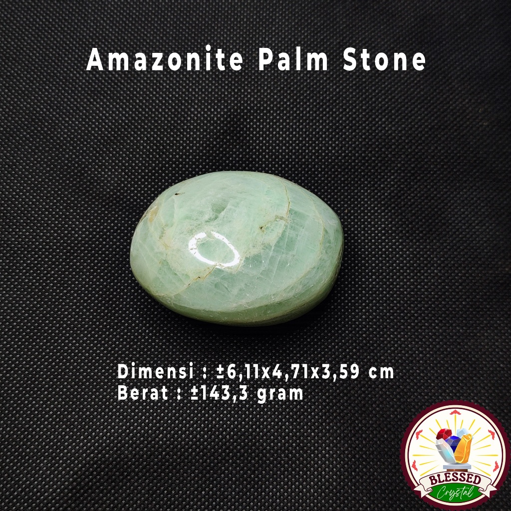 Batu Amazonite Palm Stone Natural Healing Crystal