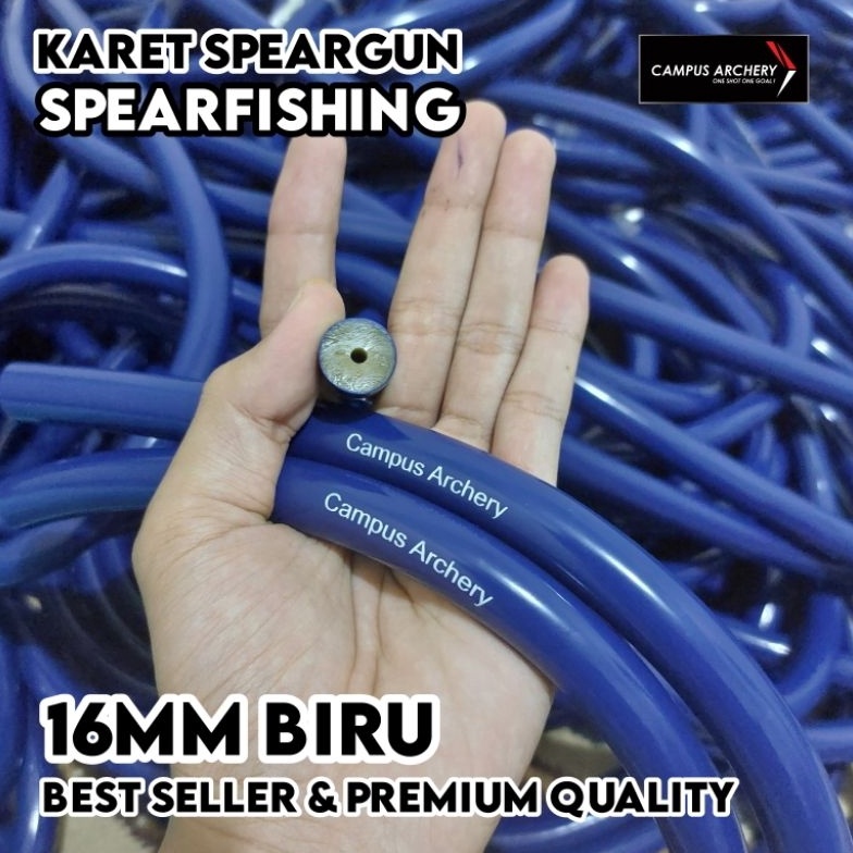 1 Meter Karet Speargun 16mm Biru Bukan Primeline Rob Allen Epsealon  Spearfishing Rubber Premium KOD