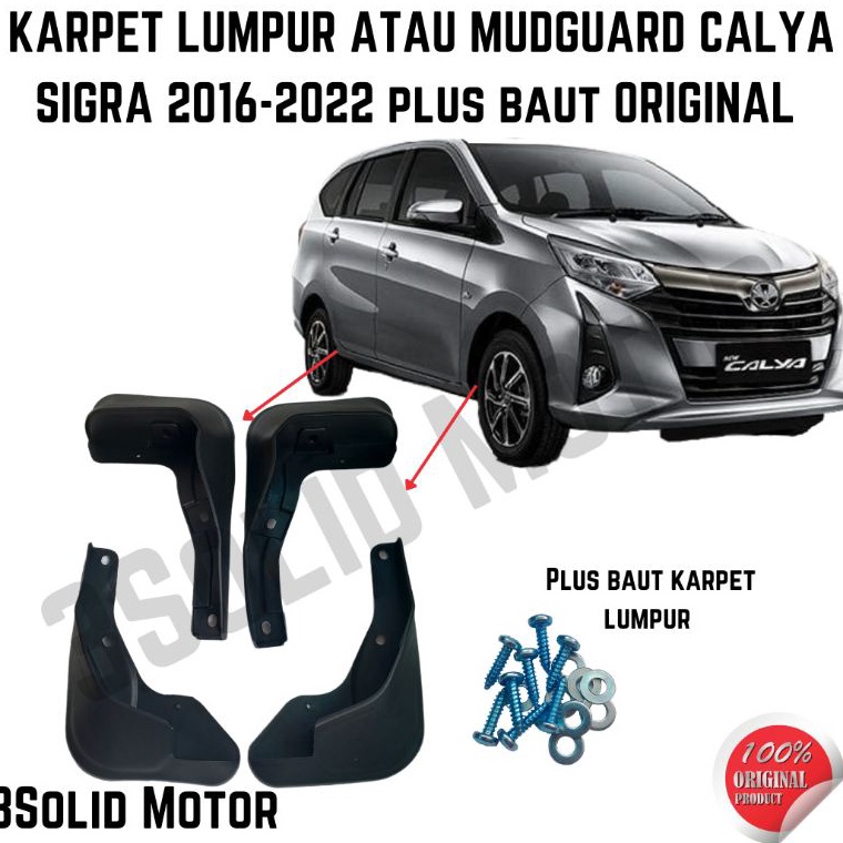 Bagus Banget KARPET LUMPUR ATAU MUDGUARD CALYA SIGRA 216222 PLUS BAUT ORIGINAL