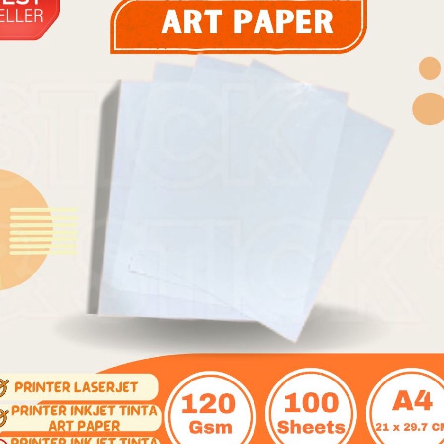 

Terbatas Art Paper 12 gsm A4 isi 1 Lbr Kertas Brosur Glossy