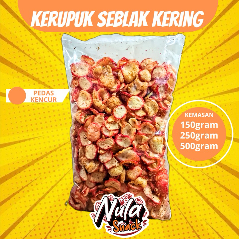 

KERUPUK SEBLAK KENCUR PEDAS DAUN JERUK 150gr,250gr,500gr