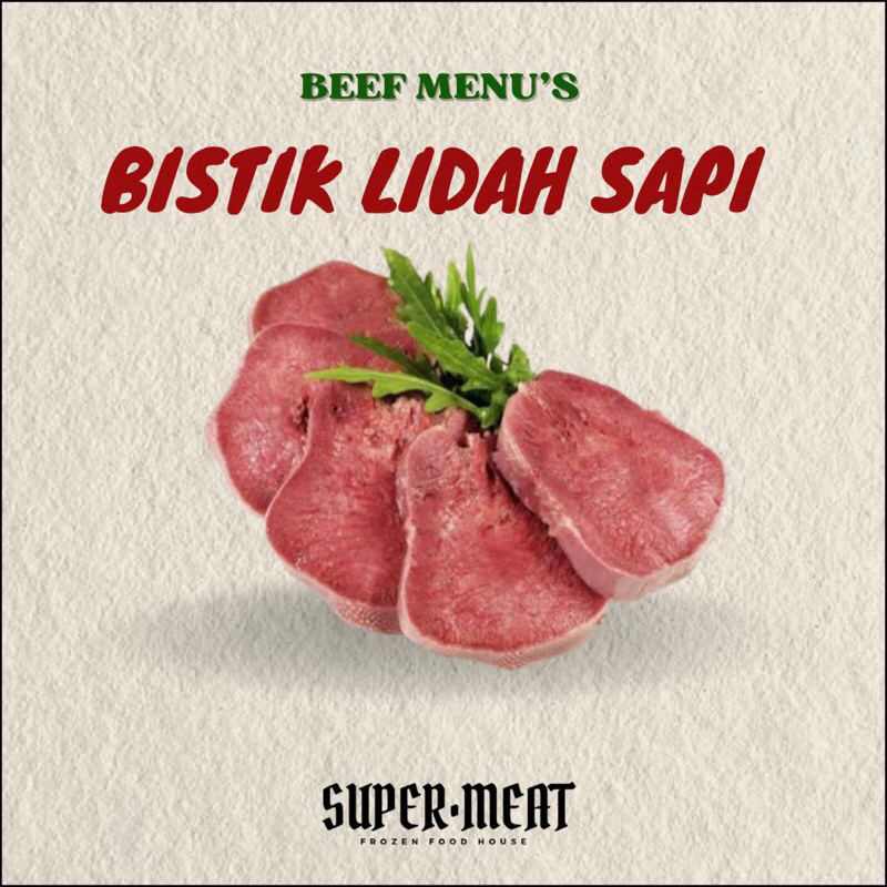 

Daging Lidah Sapi / Lidah Sapi Iris Bistik / Bistik Lidah Sapi / Beef Tongue