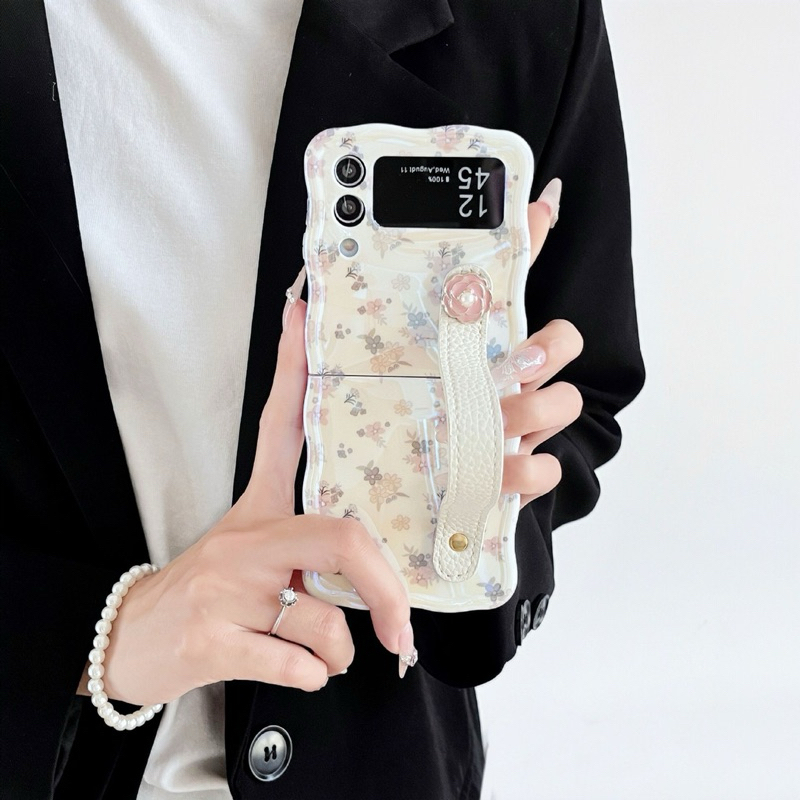 SAMSUNG Flip Classic Fleur Softcase Casing Case HP Lucu Samsung Galaxy Z Flip 3 4 5