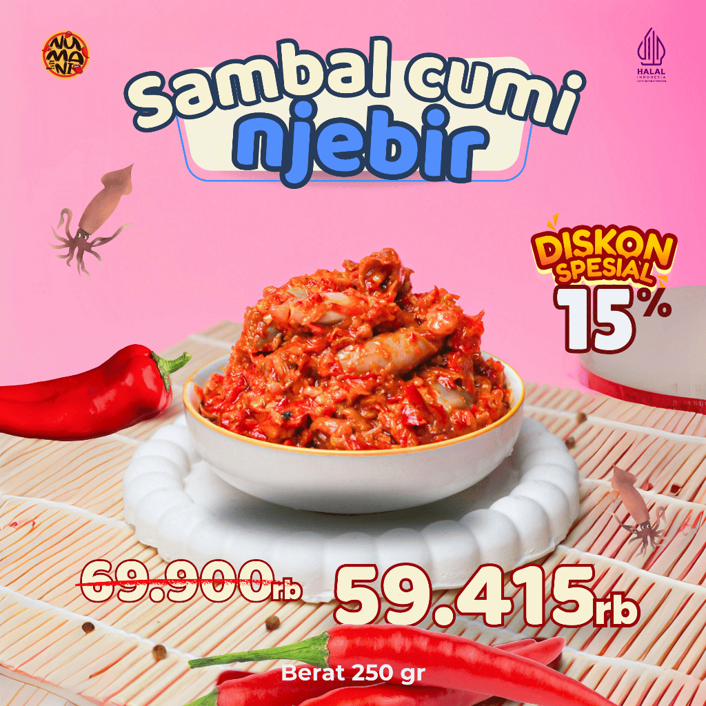 

Sambal Cumi Njebir Numani Sambal Cumi Asin Bikin Nagih dan Ngangeni Enak Gurih Pedas