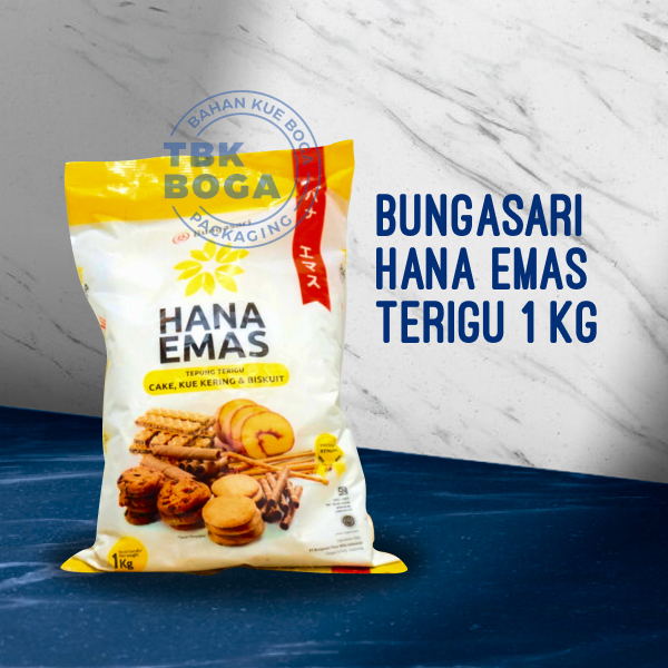 

Tepung Hana Emas ( 1 kg ) Bungasari Terigu Gandum Protein