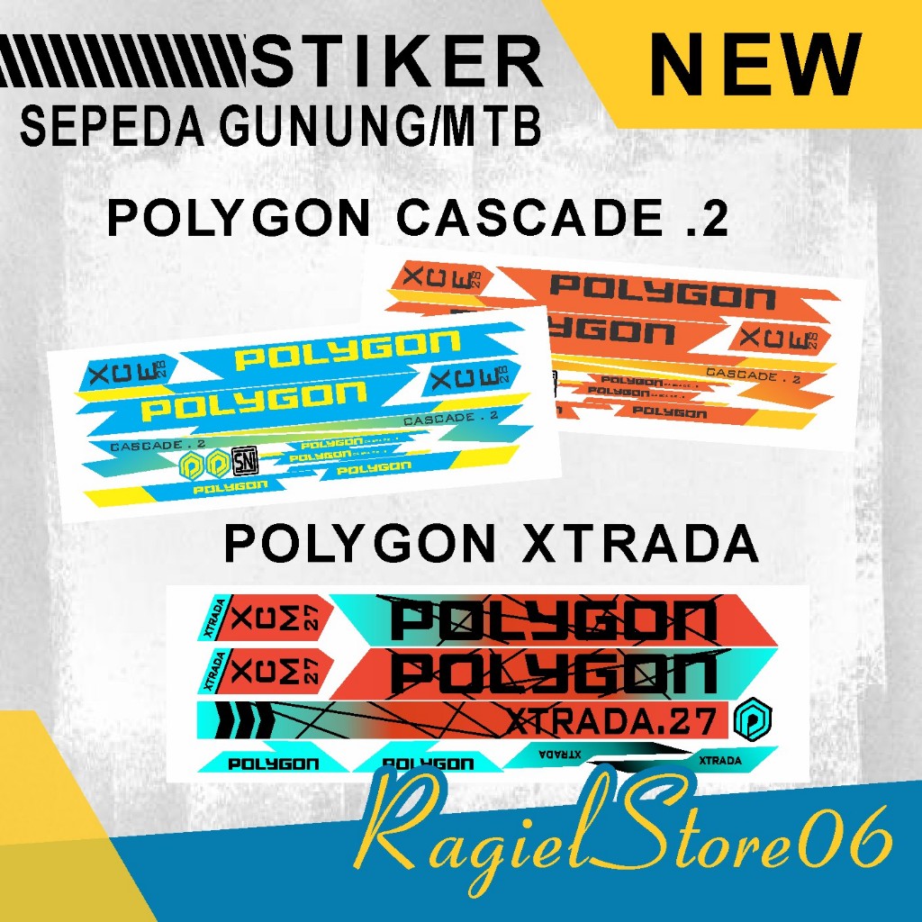 Stiker Sepeda Variasi MTB/GUNUNG Motif POLYGON Ragiel Store