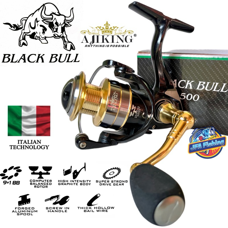 Reel Ajiking BLACK BULL 500 9+1BallBearing