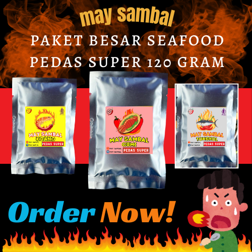 

PAKET SAMBAL SACHET FAVORIT SEAFOOD PEDAS SUPER ISI 3 pcs, 120 gr