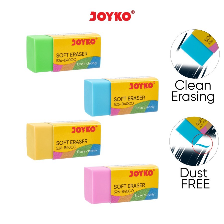 

Penghapus Joyko Kecil Warna 526-B40CO / Setip Joyko B40CO Kecil (pcs)