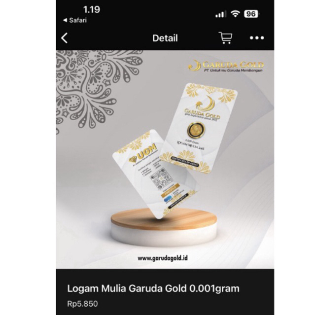 Logam Mulia 0.001 gram 24k || Baby Gold Small gold Mini Gold emas mini asli souvenir emas emas 0,001