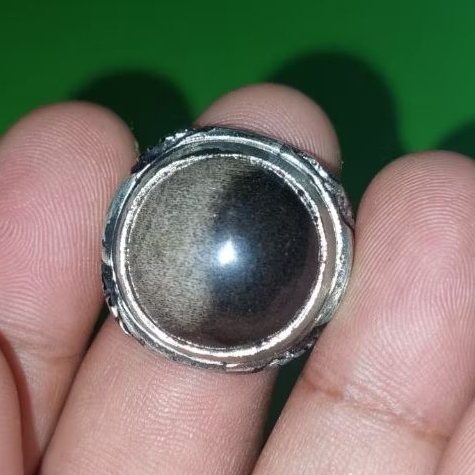 Batu cincin galih kelor yinyang asli hitam original aktif