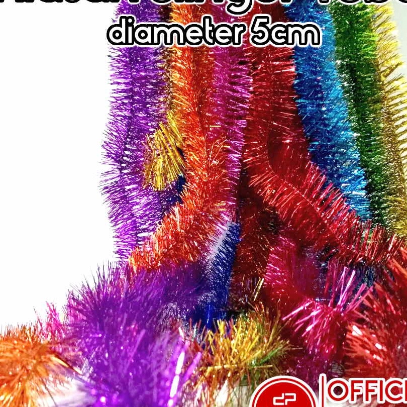 

Wow 1 Lusin Slinger Tebal Polos Diameter 5cm Dekorasi Tinsel Pesta Hantaran Parcel Ulang Tahun Natal 1 Lusin 12 pcs